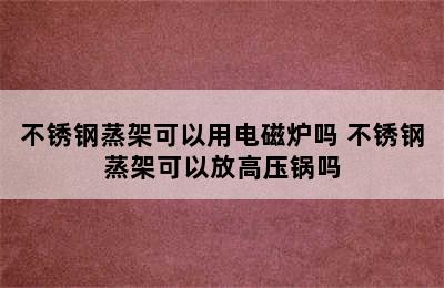 不锈钢蒸架可以用电磁炉吗 不锈钢蒸架可以放高压锅吗